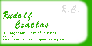 rudolf csatlos business card